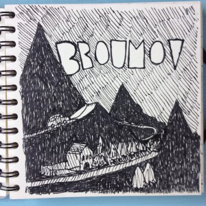 Rickolusova ilustrace z koncertu v Broumově