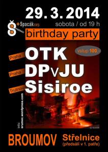 Plakát: Birthday Party v roce 2014